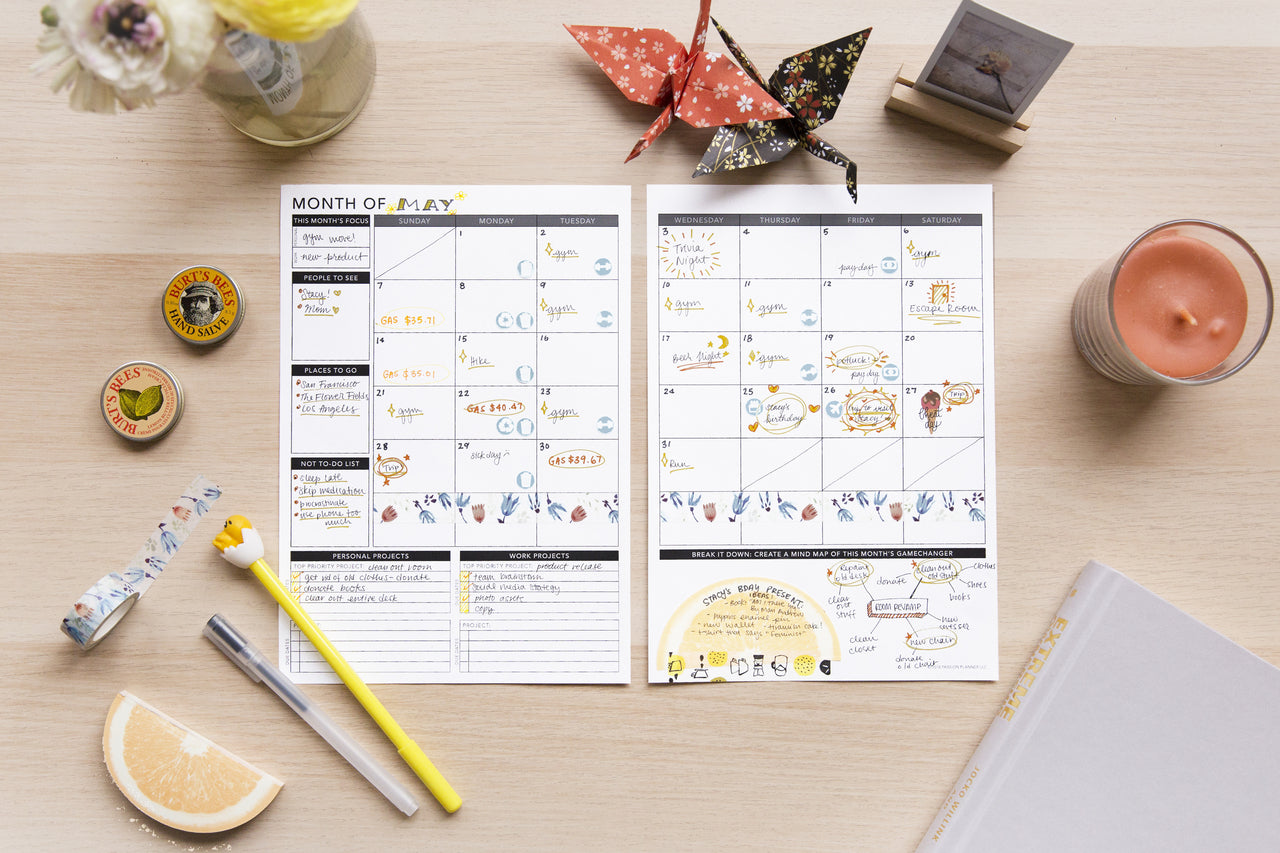 Undated Monthly Layout - Passion Planner
