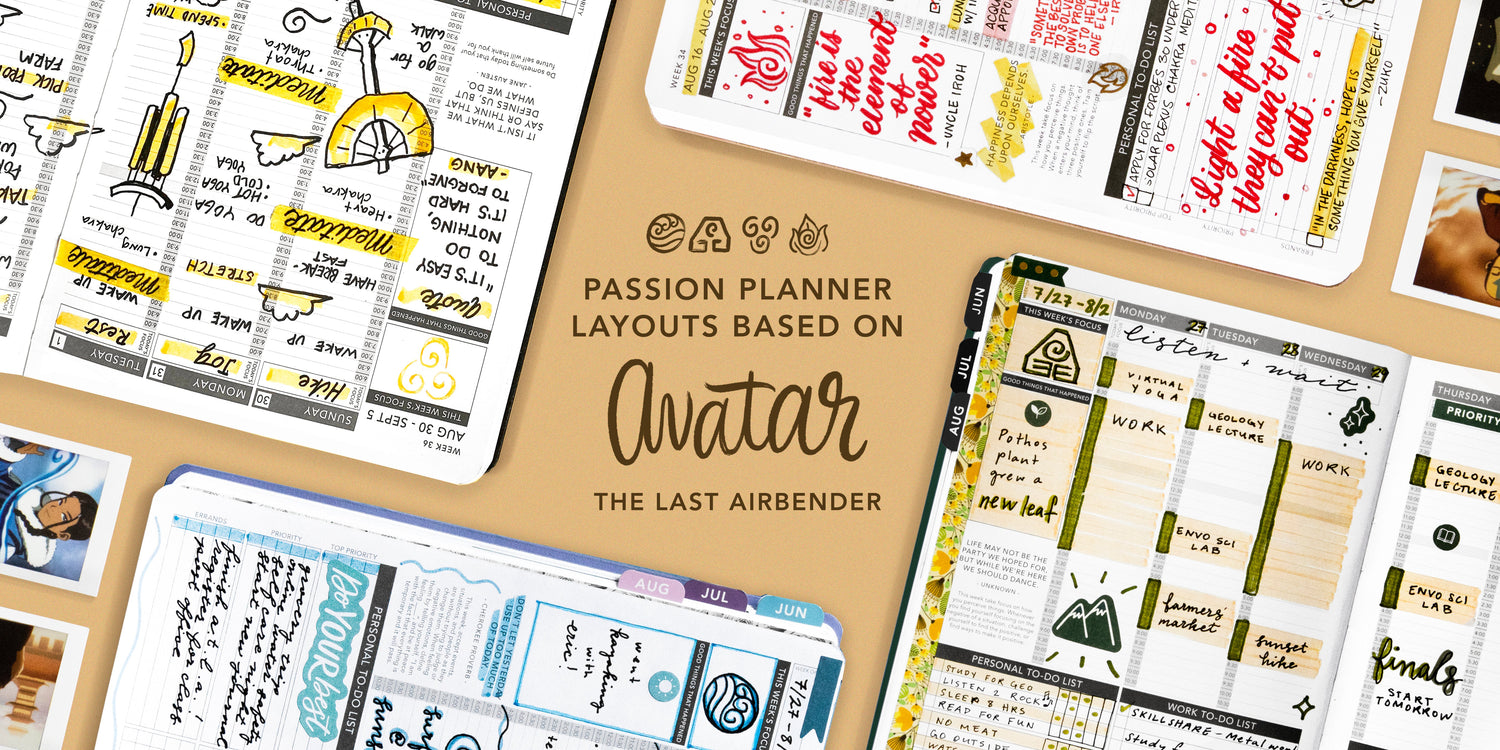 4 Passion Planner Ideas Based on Avatar: The Last Airbender