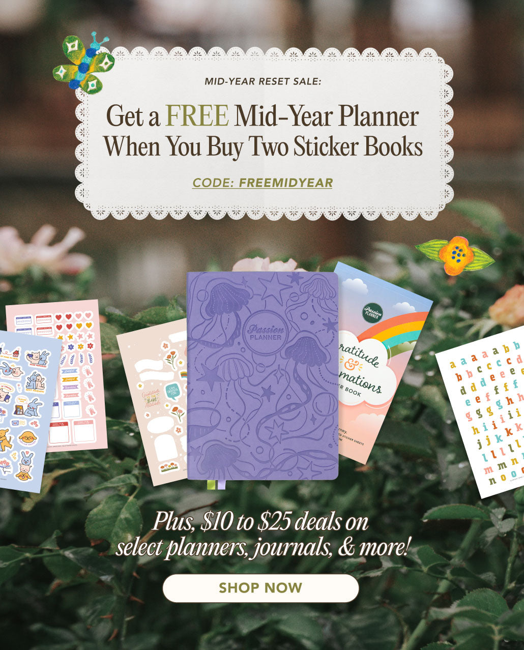 FREE Mid-Year Planner When You Buy Two Sticker Books