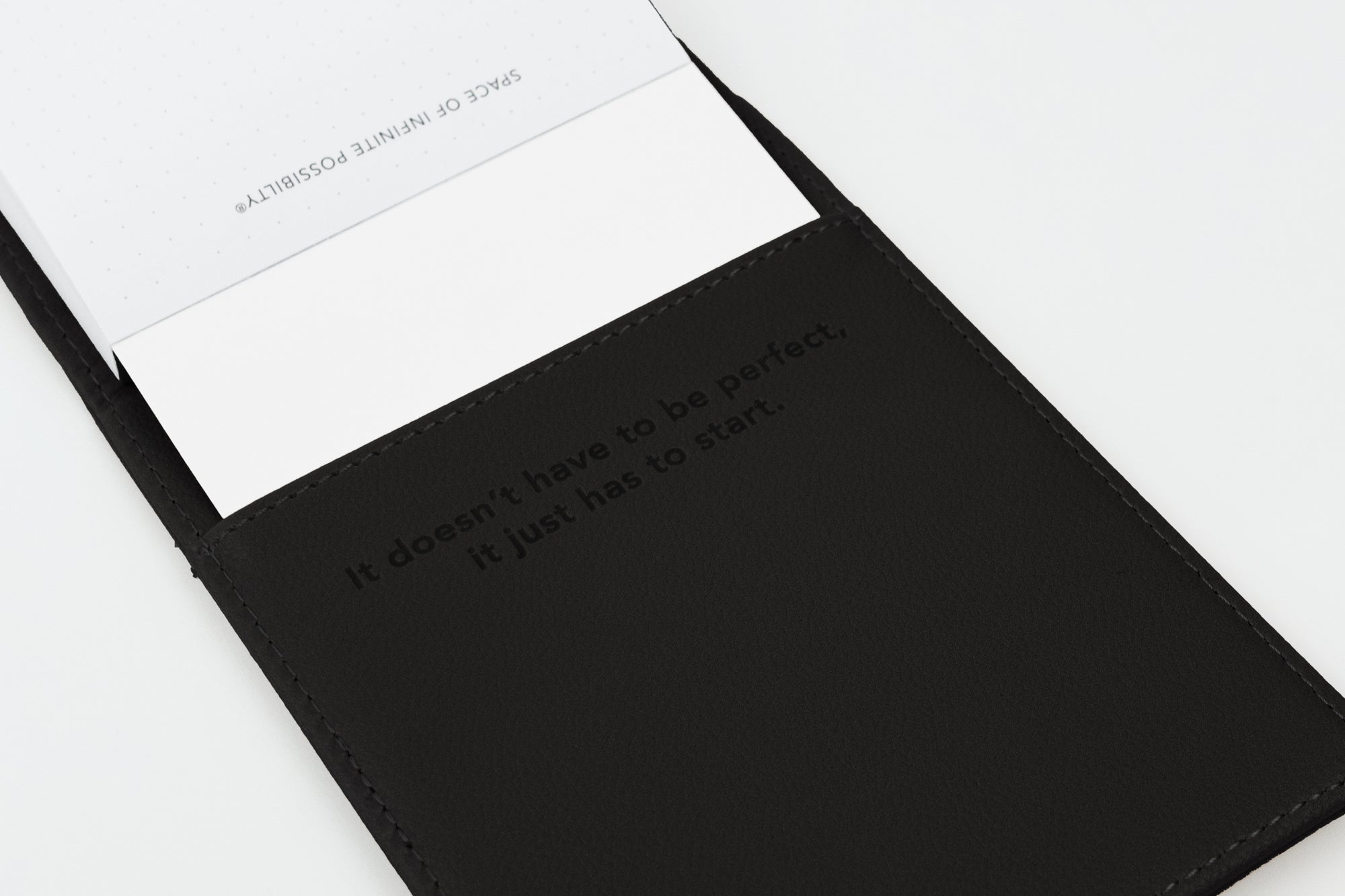 elite black notepad pocket