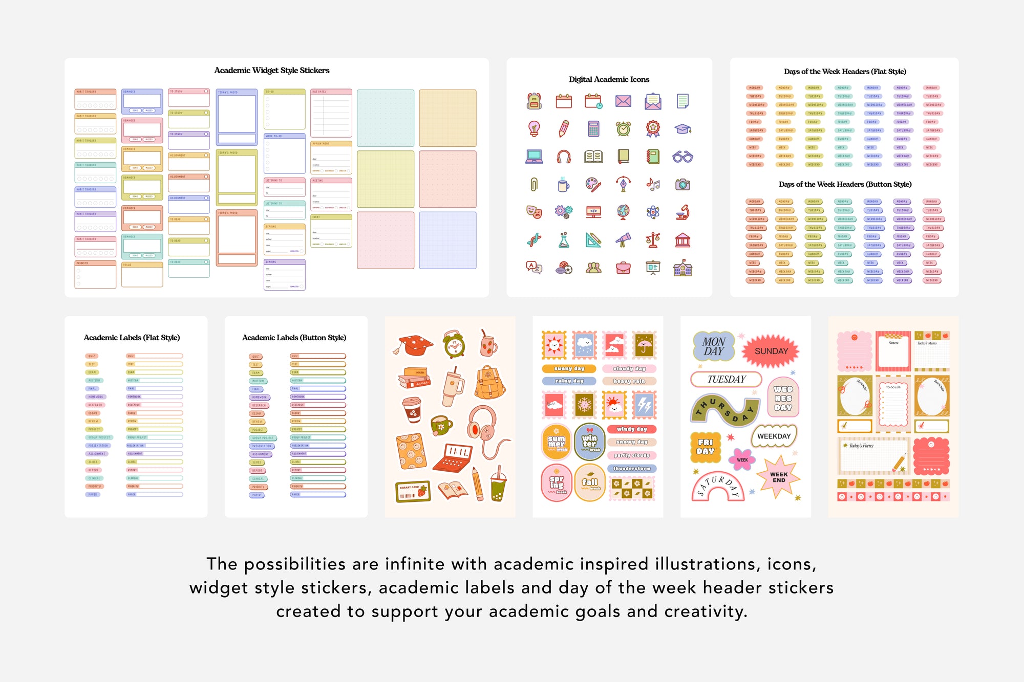 digital student sticker pack details
