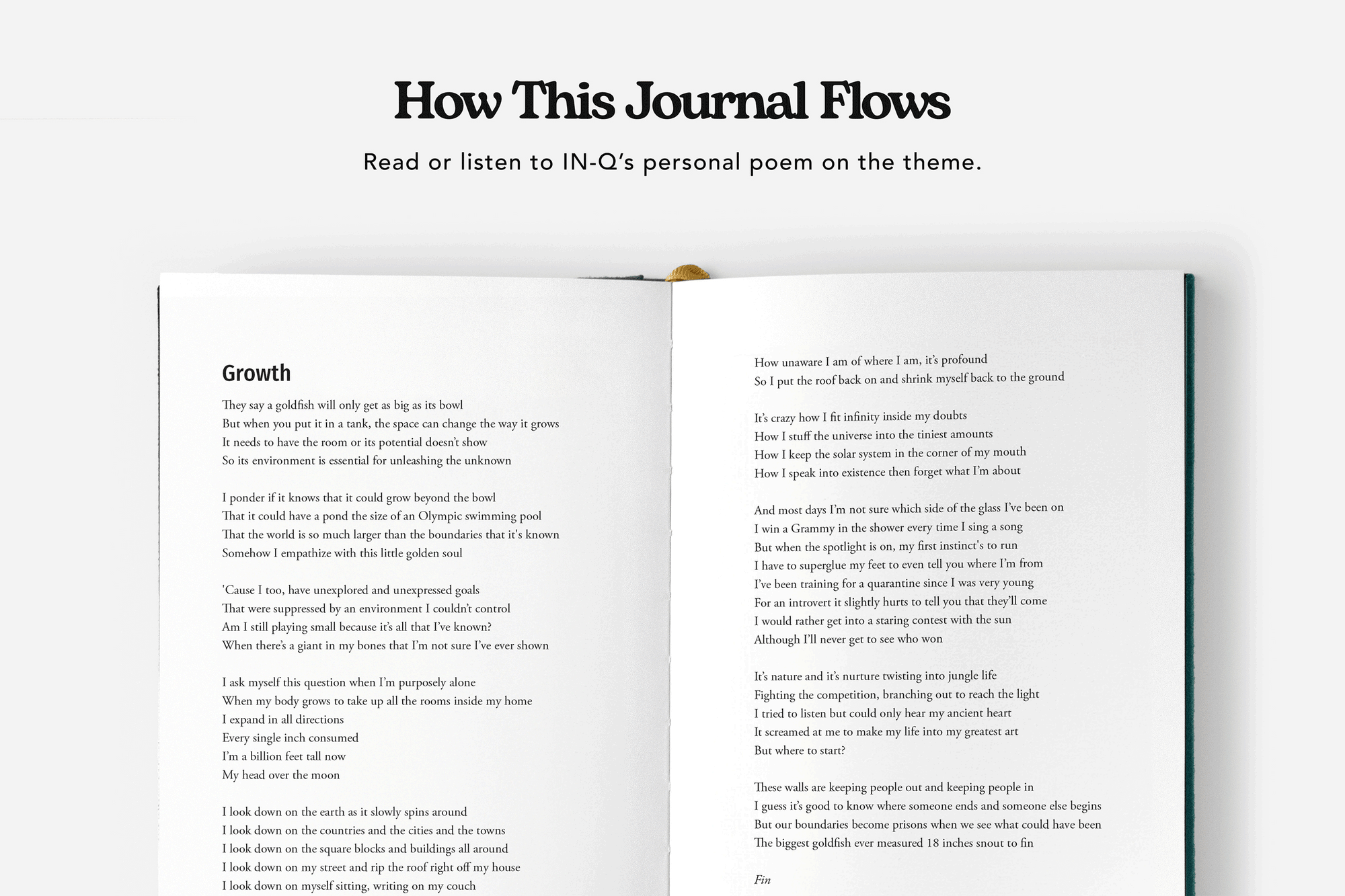 The Never Ending Now Poetry Journal - Emerald Green - Passion Planner