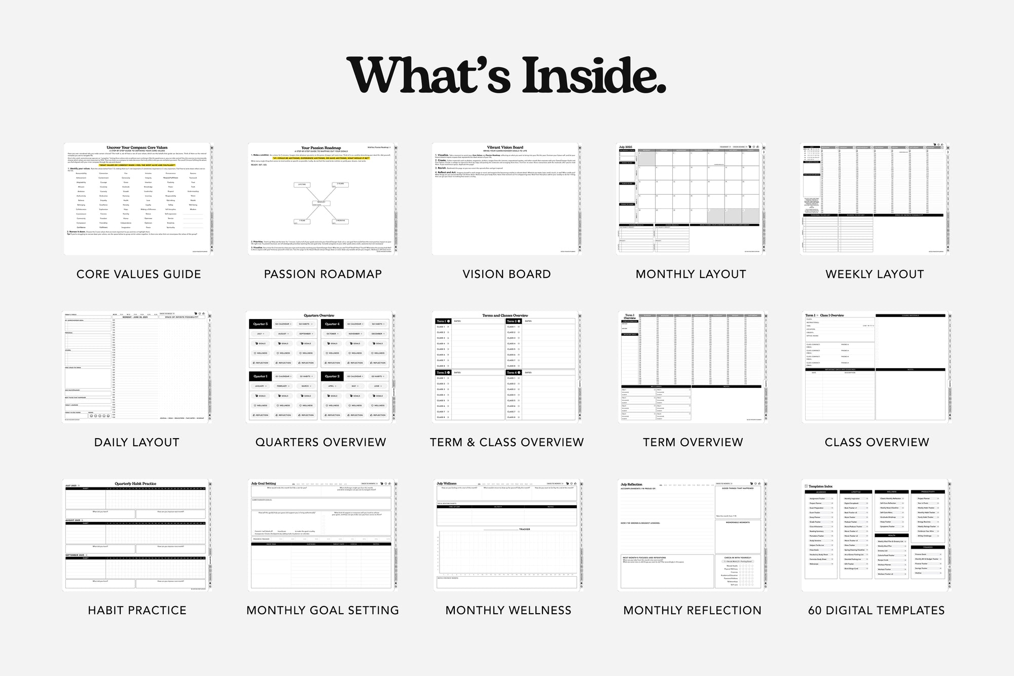 2025-2026 digital student planner what's inside