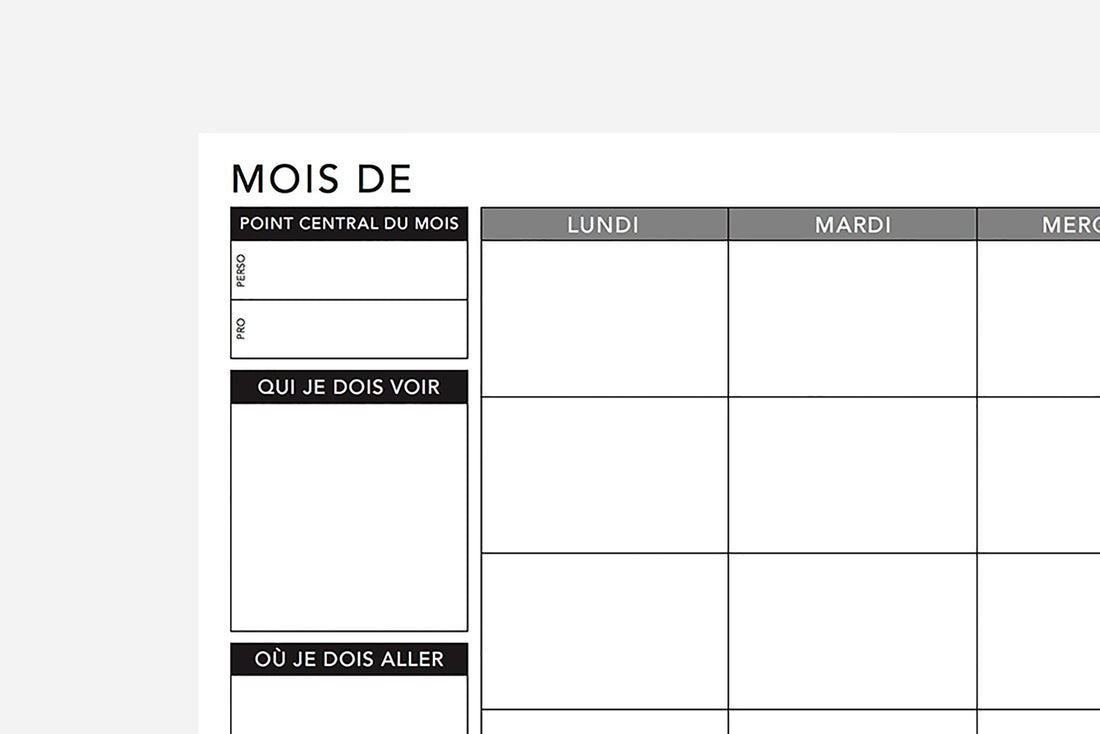 Weekly Undated French - Passion Planner
