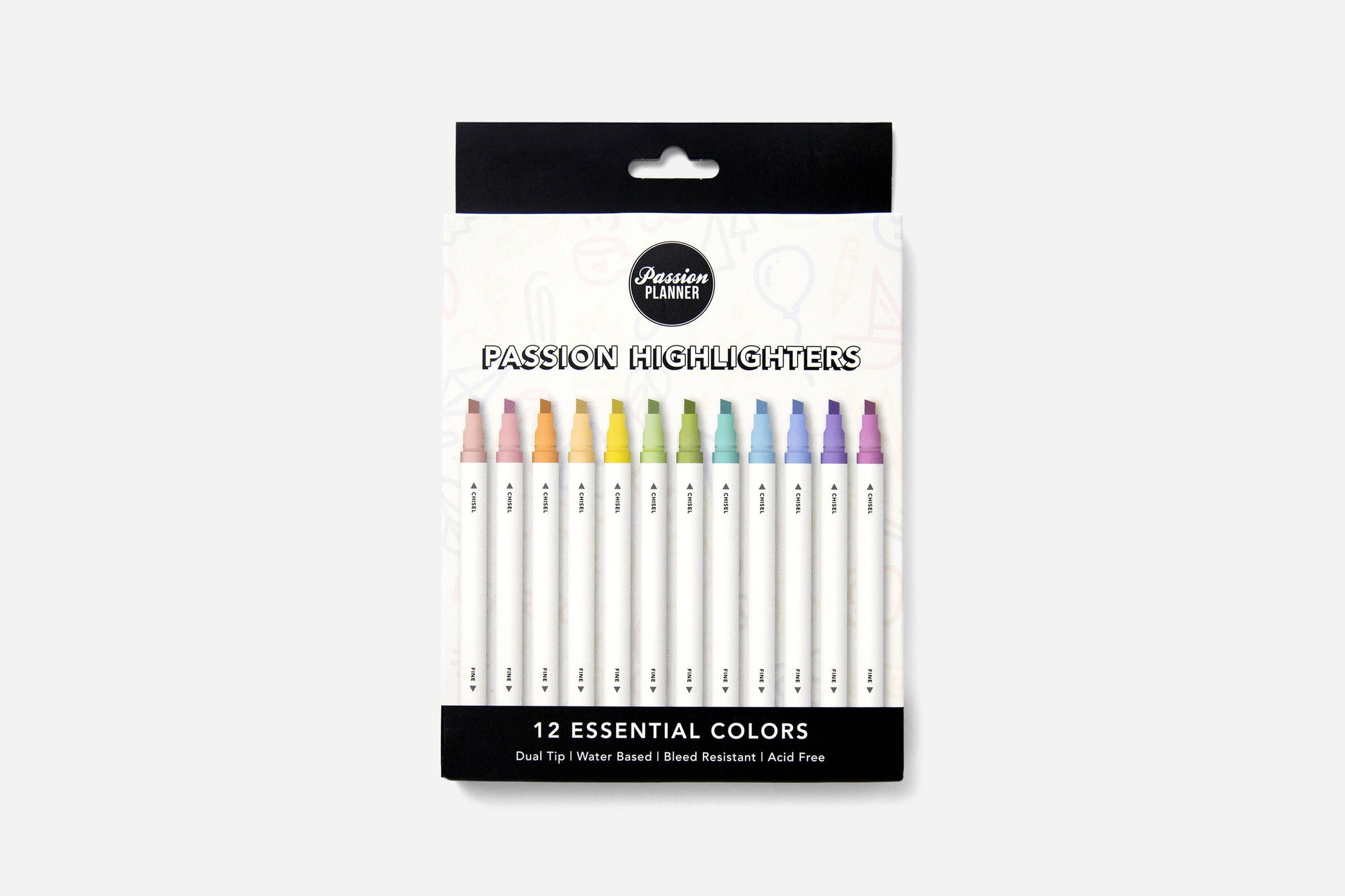 12-pack of Passion Highlighters in Essential Colors