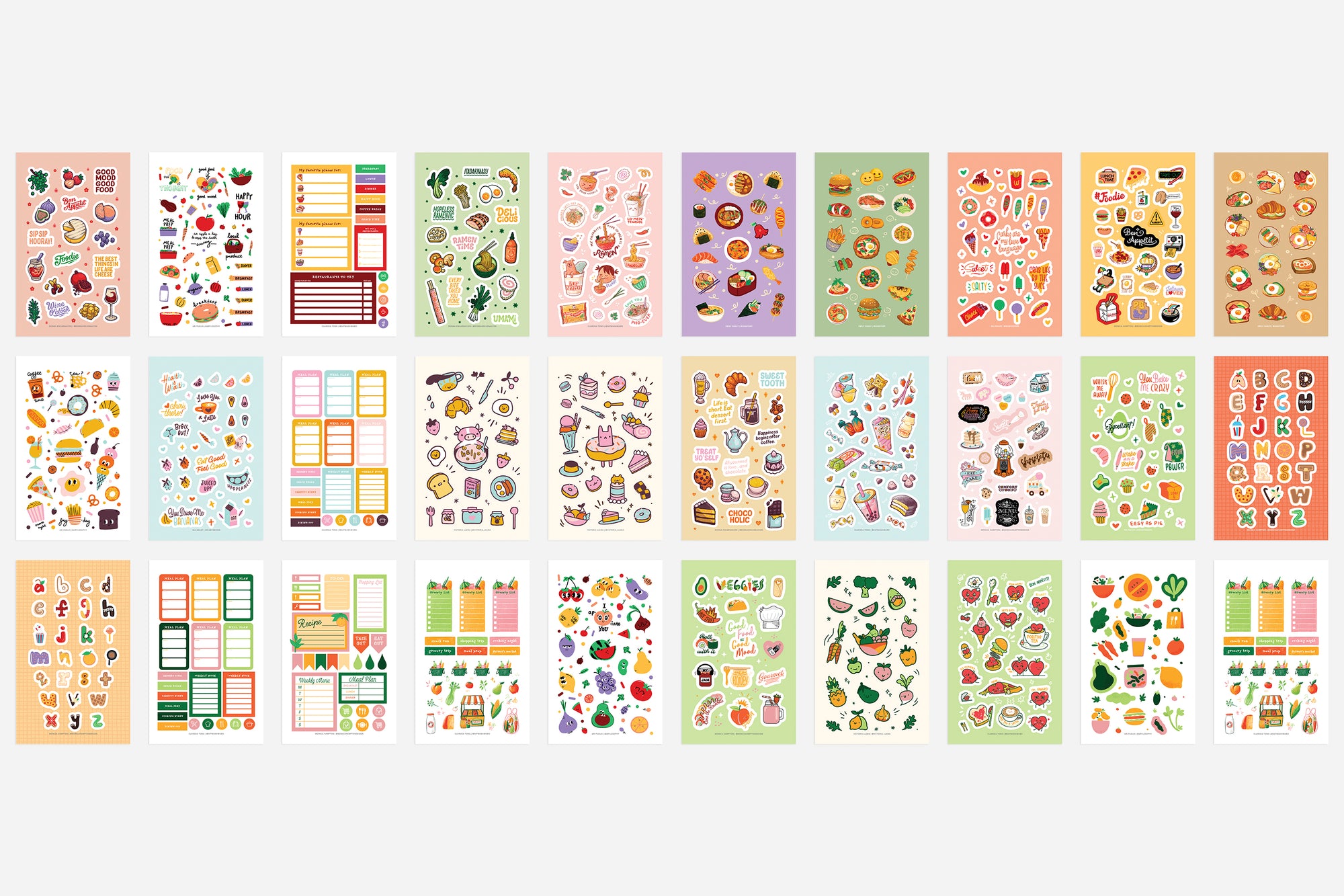 Let's Eat! Foodie Sticker Book - Passion Planner