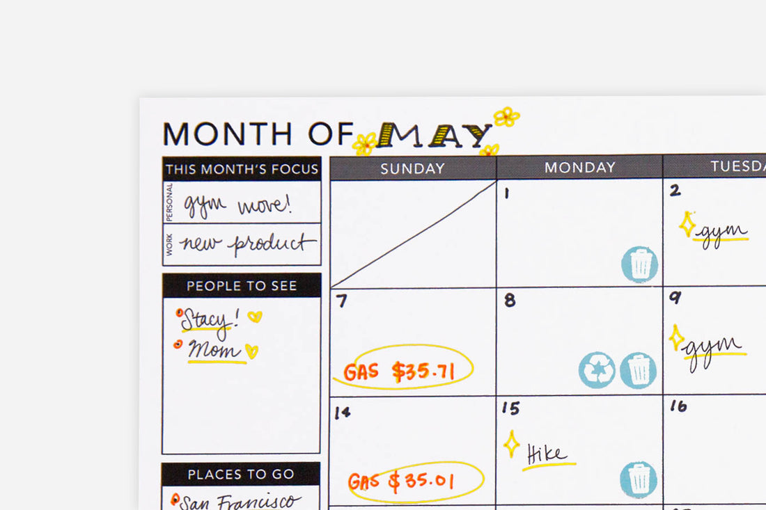 Undated Monthly Layout - Passion Planner