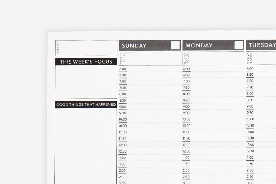 Undated Weekly Layout - Passion Planner